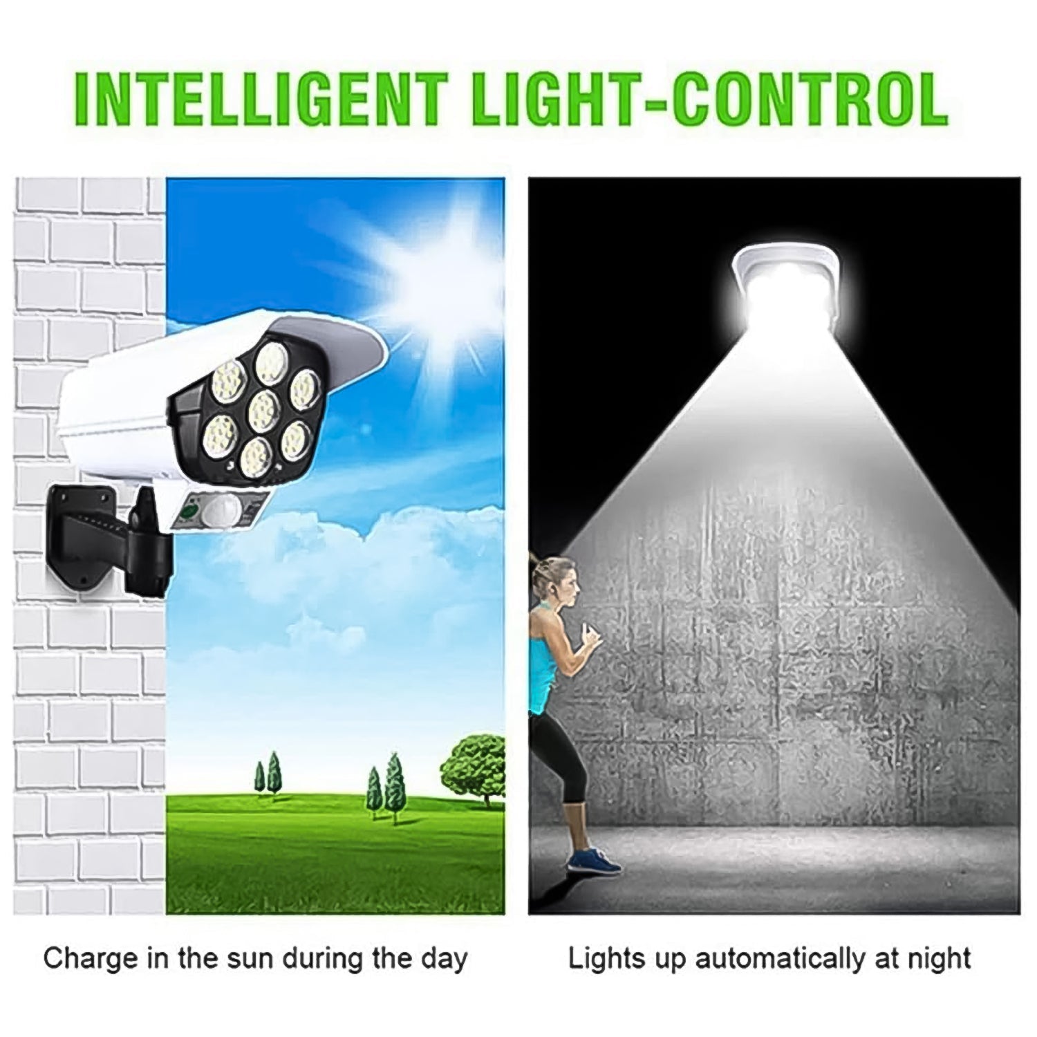 ALVENZA Solar Security Camera Light – Dummy Motion Sensor for Outdoor Safety | AutoSafeo