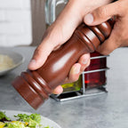 Wooden Pepper Mill Adjustable Ceramic Grinder | Grippy - Back View