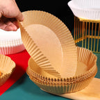 Air Fryer Liners Round Disposable Parchment (50 Pcs) | Dabster - Front View