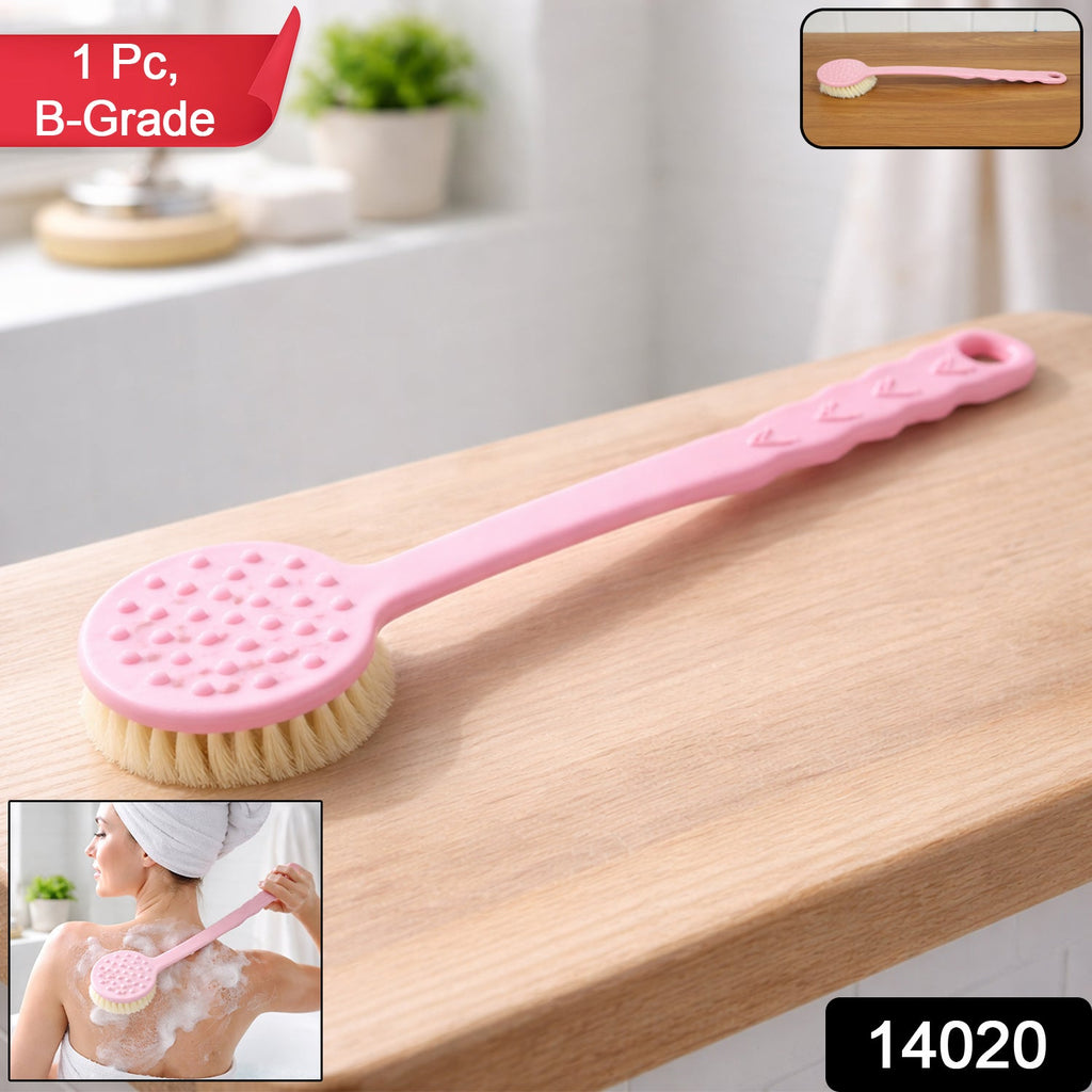 Back Scrubber Long Handle & Soft Bristles | Velvet Wipe - Side View