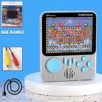 ALVENZA Retro Handheld Game Console – 666 Built-in Games & USB Recharge