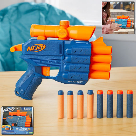 ALVENZA Nerf Elite 2.0 Prospect Compact Foam Dart Blaster for Indoor & Outdoor Fun