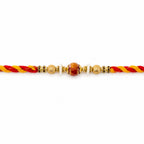 ALVENZA Beautiful Pearl Bead Rakhi with Soft Festive Shades and Elegant Designer Look