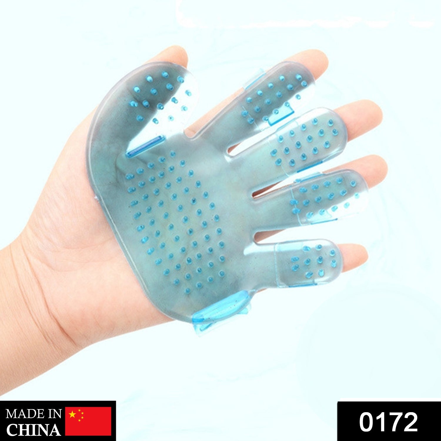 Pet Grooming Gloves Gentle & Effective Fur Removal and Massage - Front View
