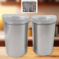 Stainless Steel Airtight Containers 2 Pc Set (500ml Each) | Konvex