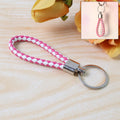 ALVENZA Braided Leather Keychain – Durable Metal Ring & Stylish Hand Strap