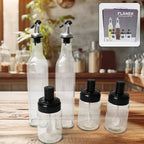 ALVENZA Glass Oil Dispenser & Spice Jar Set – Leakproof Storage | DeoDap