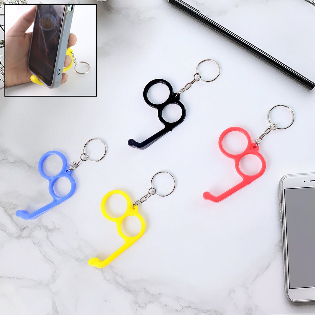 ALVENZA Dual-Finger Mobile Stand Keyring – Lightweight 2-in-1 Phone Holder