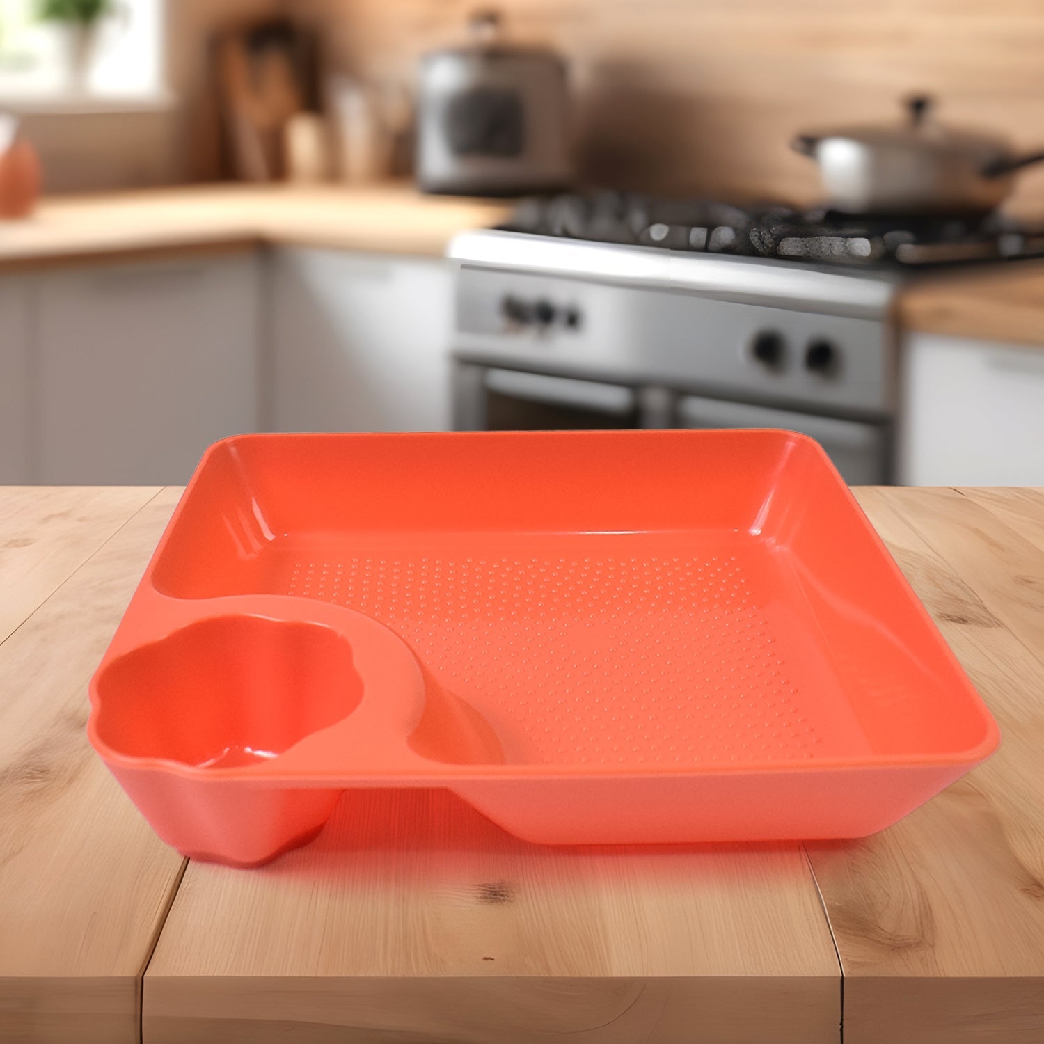 Plastic Plates with Dipping Saucer Perfect for Snacks & Party Serveware