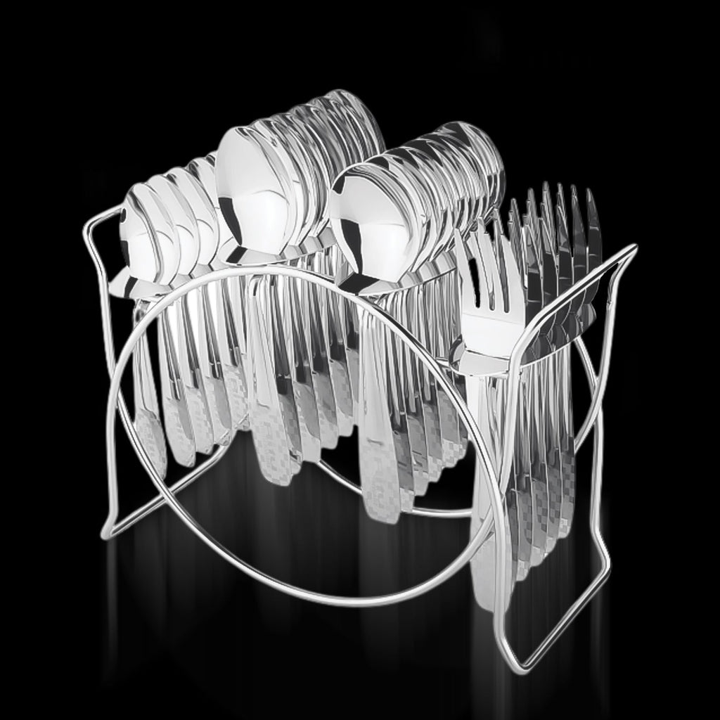 ALVENZA Stainless Steel Cutlery Set – Durable 24-Piece Dining Essentials