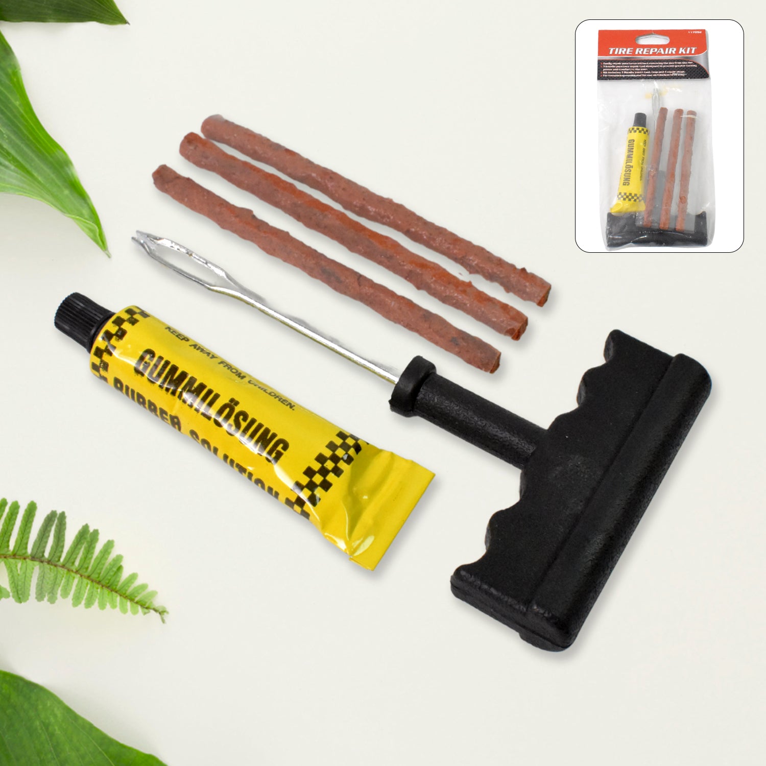 ALVENZA Tubeless Tyre Puncture Repair Kit – 5 Pc Emergency Set | Arrive Kit