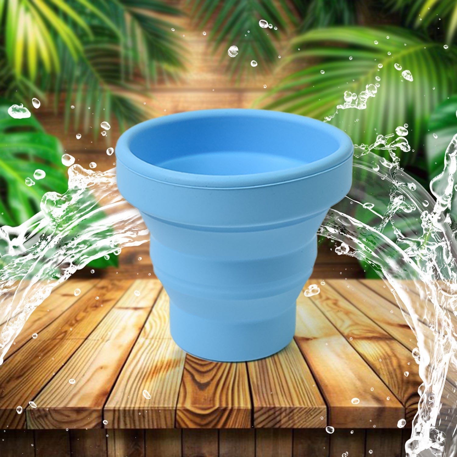 Foldable Silicone Travel Mug Leakproof & BPA-Free | hydrozilla - Front View