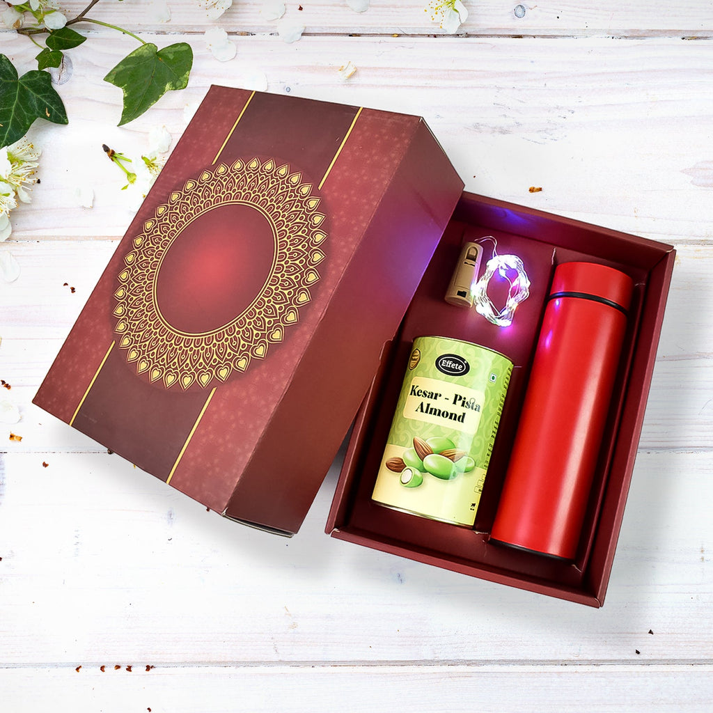 ALVENZA Personalized Gift Set – Smart Bottle, Chocolate & Keychain | CustomSpot