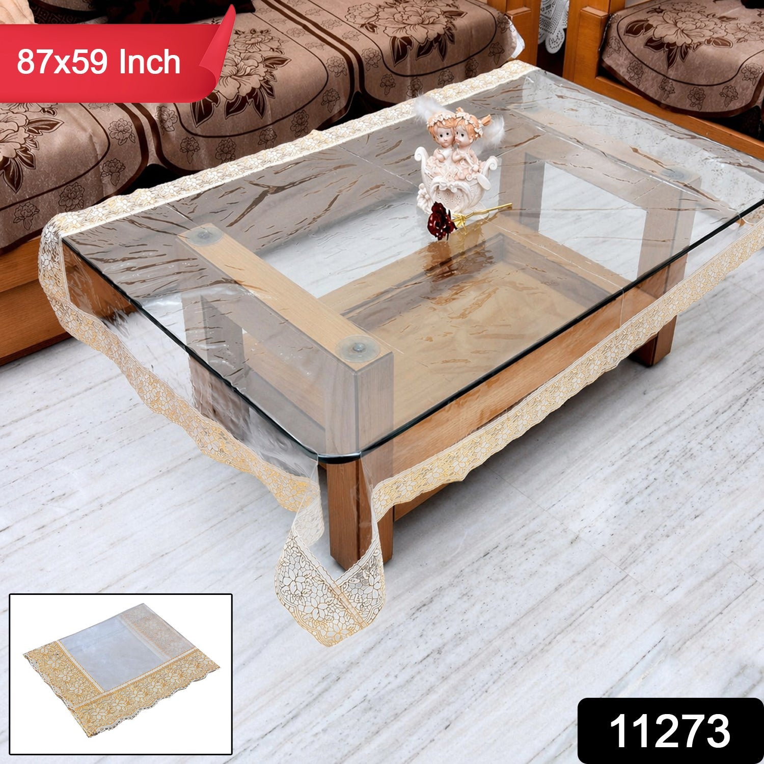 ALVENZA Transparent PVC Table Cover – Waterproof & Stylish for Dining
