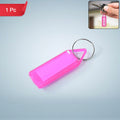ALVENZA Clear Keychain ID Tag – Writable Durable Label for Organization
