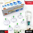 Vacuum Cupping Set – 6 Pc Muscle Relief Therapy Kit | Arrive Kit