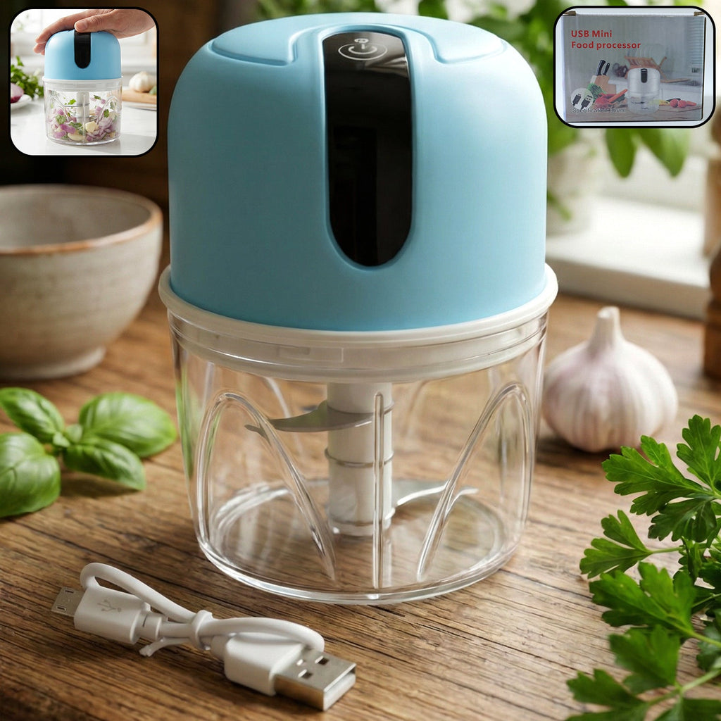 Mini Electric Garlic Chopper USB Rechargeable 300ml