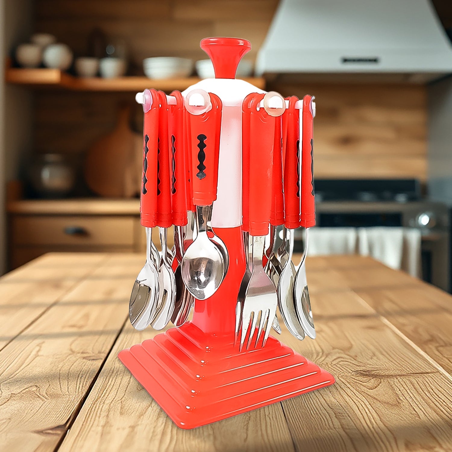 Stainless Steel Cutlery Set 24-Piece with Stand | Serve Stellar
