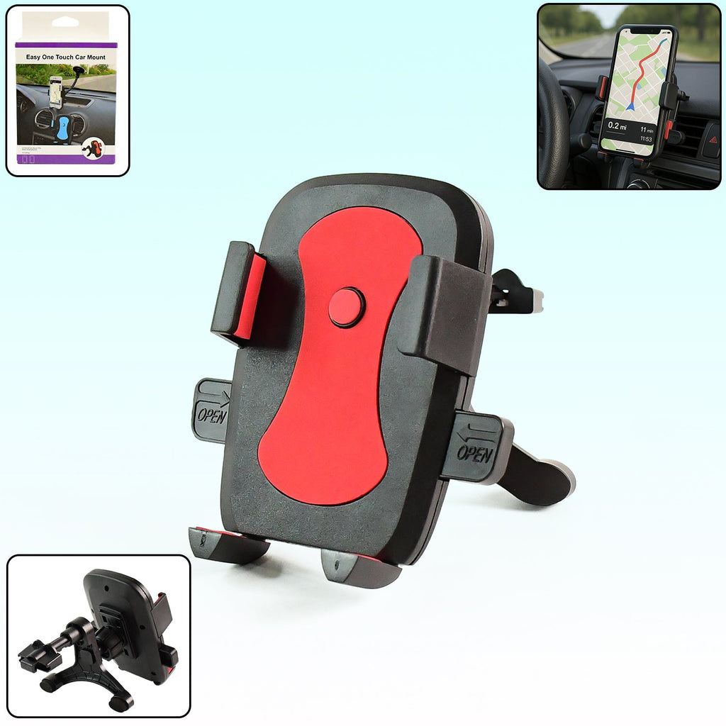 ALVENZA Car Mobile Holder – One Touch Air Vent Mount for Smartphones
