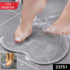 Silicone Foot Scrubber Mat Soft Bristles for Easy Foot Care - Side View