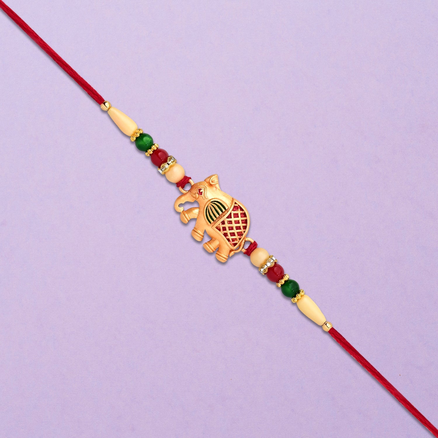 ALVENZA Elephant Rakhi – Handcrafted Traditional Design for Raksha Bandhan