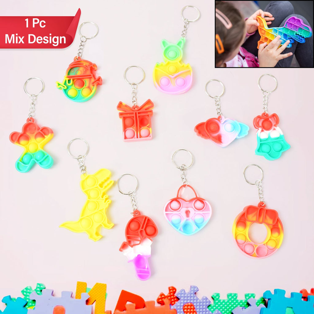 ALVENZA Pop It Keychain – Stress Relief Fidget Toy for Kids | Little Learners