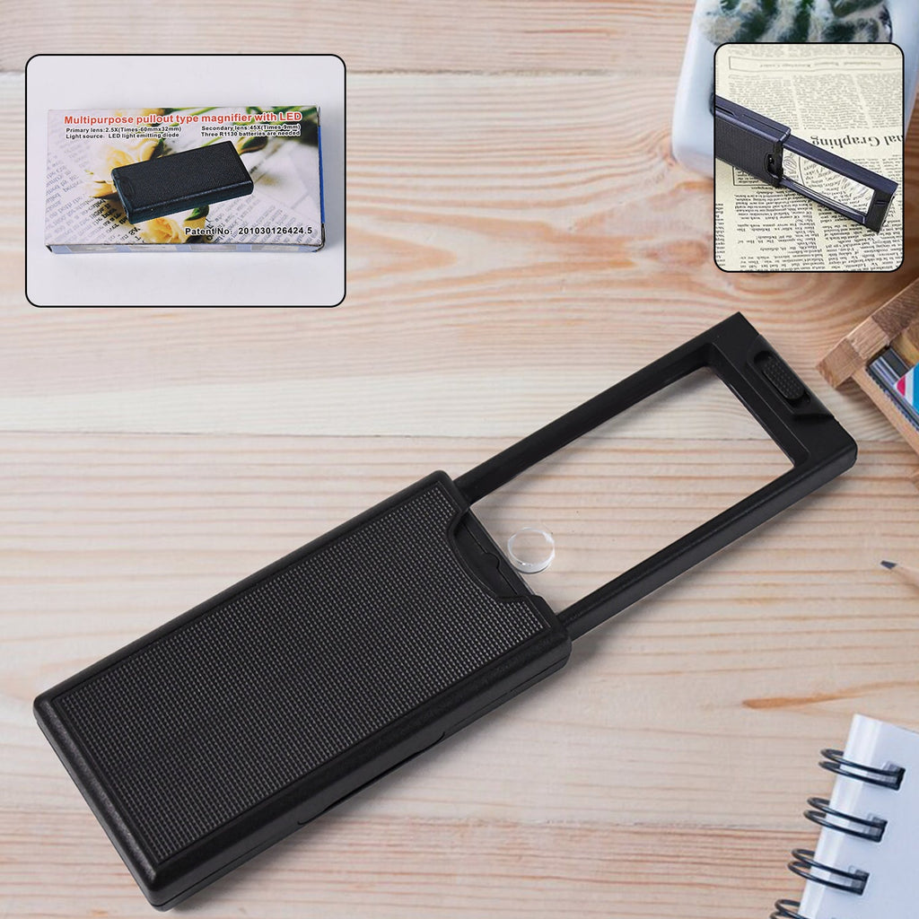 ALVENZA Extendable LED Magnifier – Portable & Durable Reading Aid