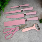 ALVENZA Chef Knife Set – 6 Pcs Stainless Steel Ceramic Coated | Quickslice