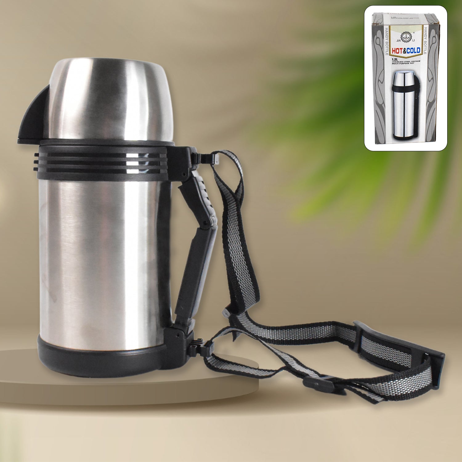 ALVENZA Stainless Steel Coffee Tea Vacuum Flask Bottle – 1200ml Leakproof