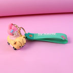 ALVENZA Cartoon Character Keychain – Cute Silicone Strap with Mini Toy Charm