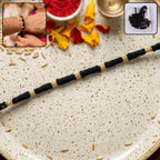 Rakhi Handmade Black Thread with Gold Beads for Raksha Bandhan