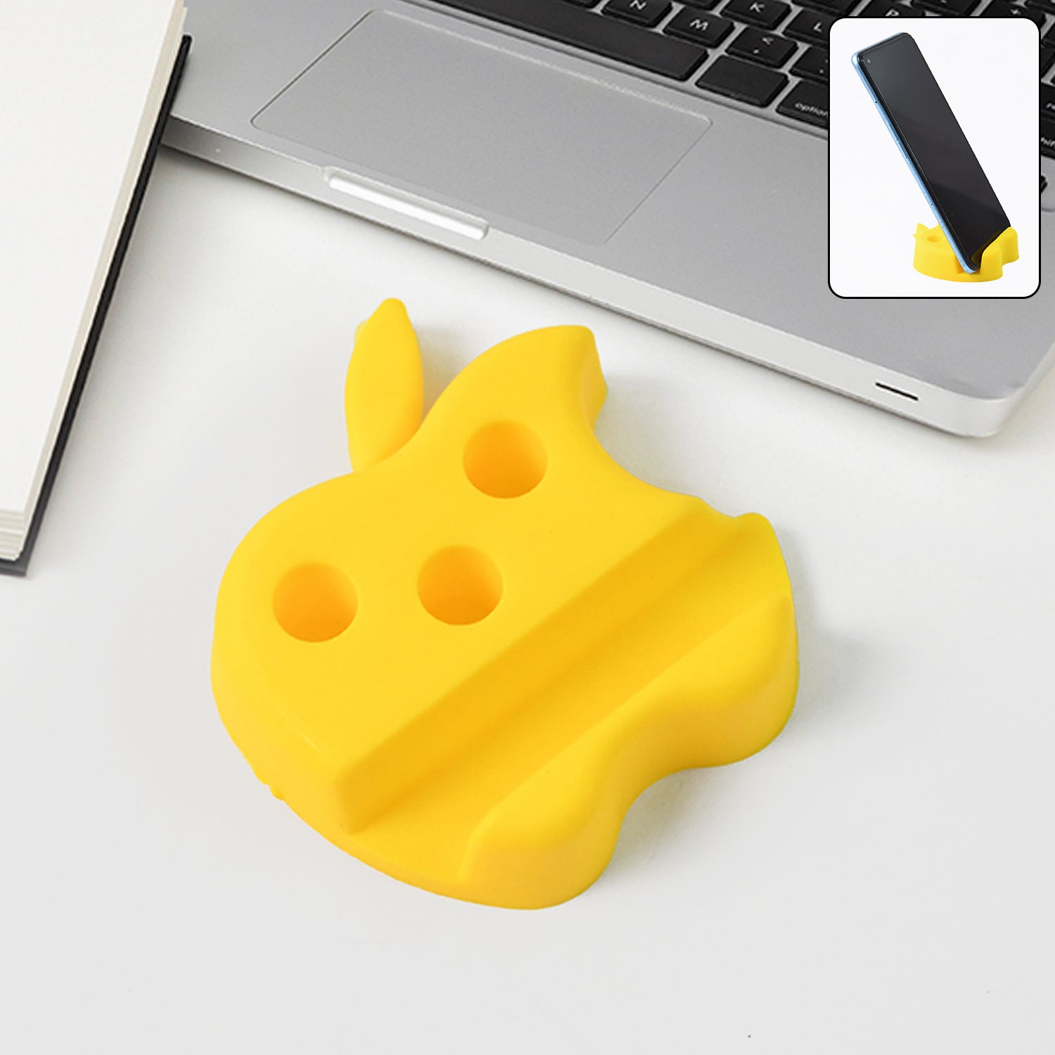 ALVENZA Mobile Stand with Pen Holder – Apple-Shaped Desk Organizer 3 Pc