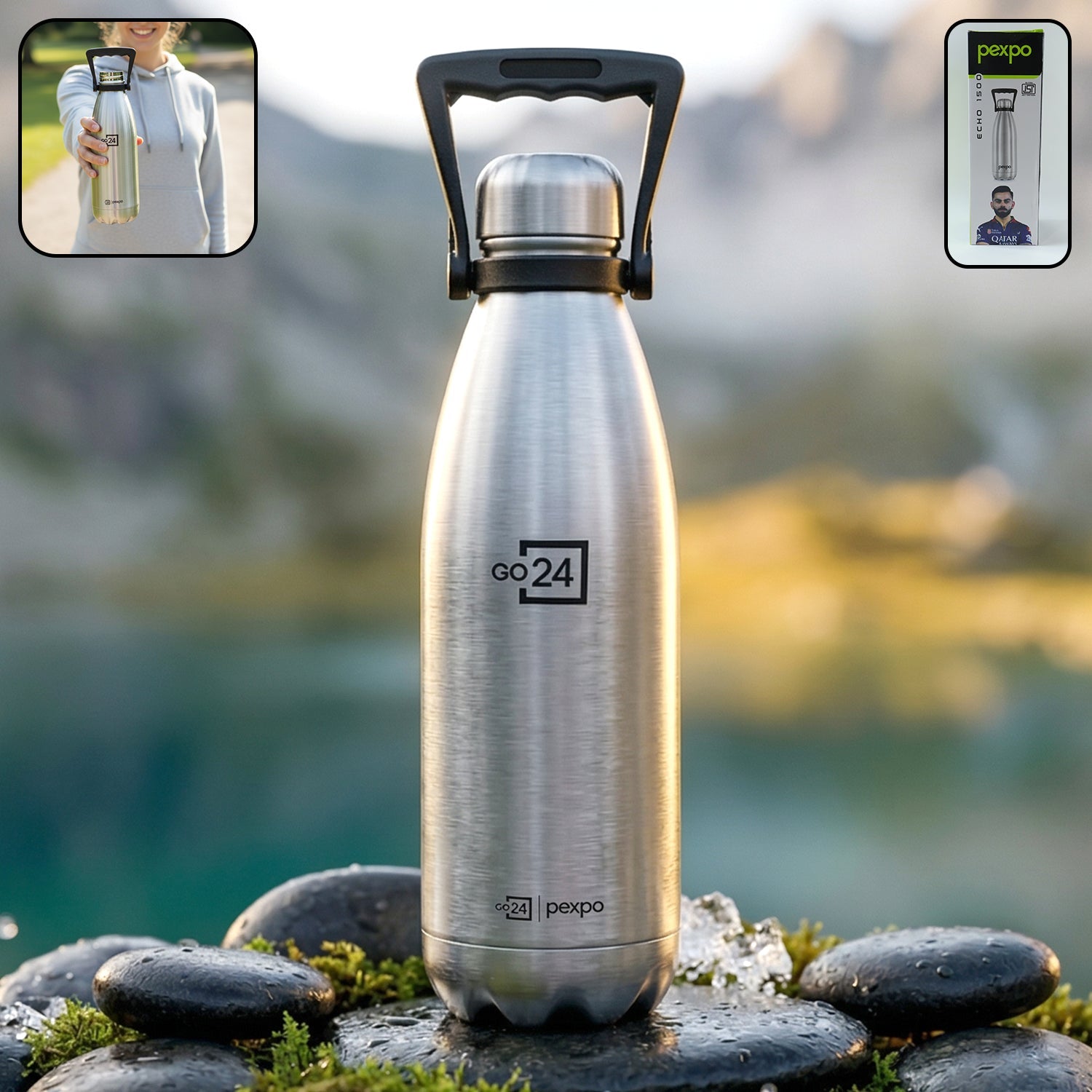 ALVENZA Vacuum Insulated Water Bottle – Keeps Drinks Hot & Cold for Hours