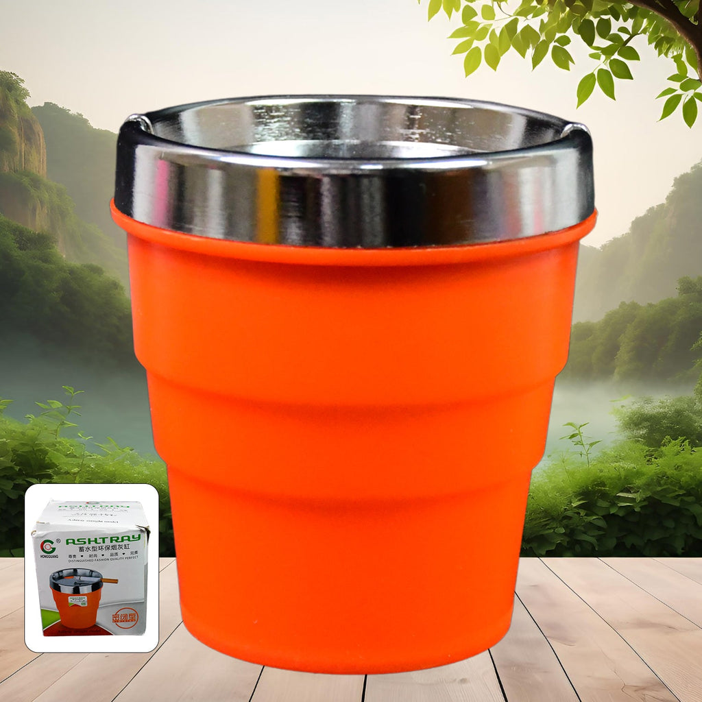 ALVENZA Car Ashtray – Portable Smokeless Cup Holder with Lid | Velvet Wheels