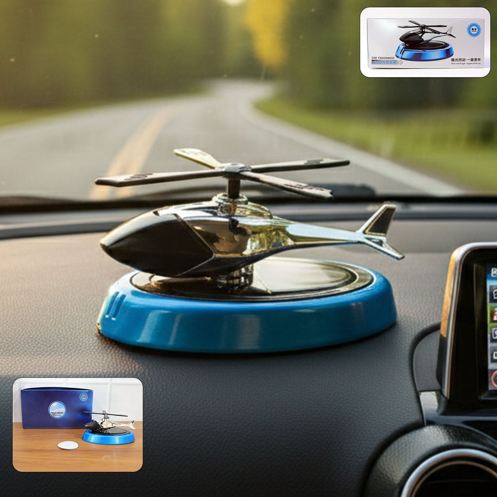 ALVENZA Helicopter Car Air Freshener – Stylish Rotating Dashboard Perfume