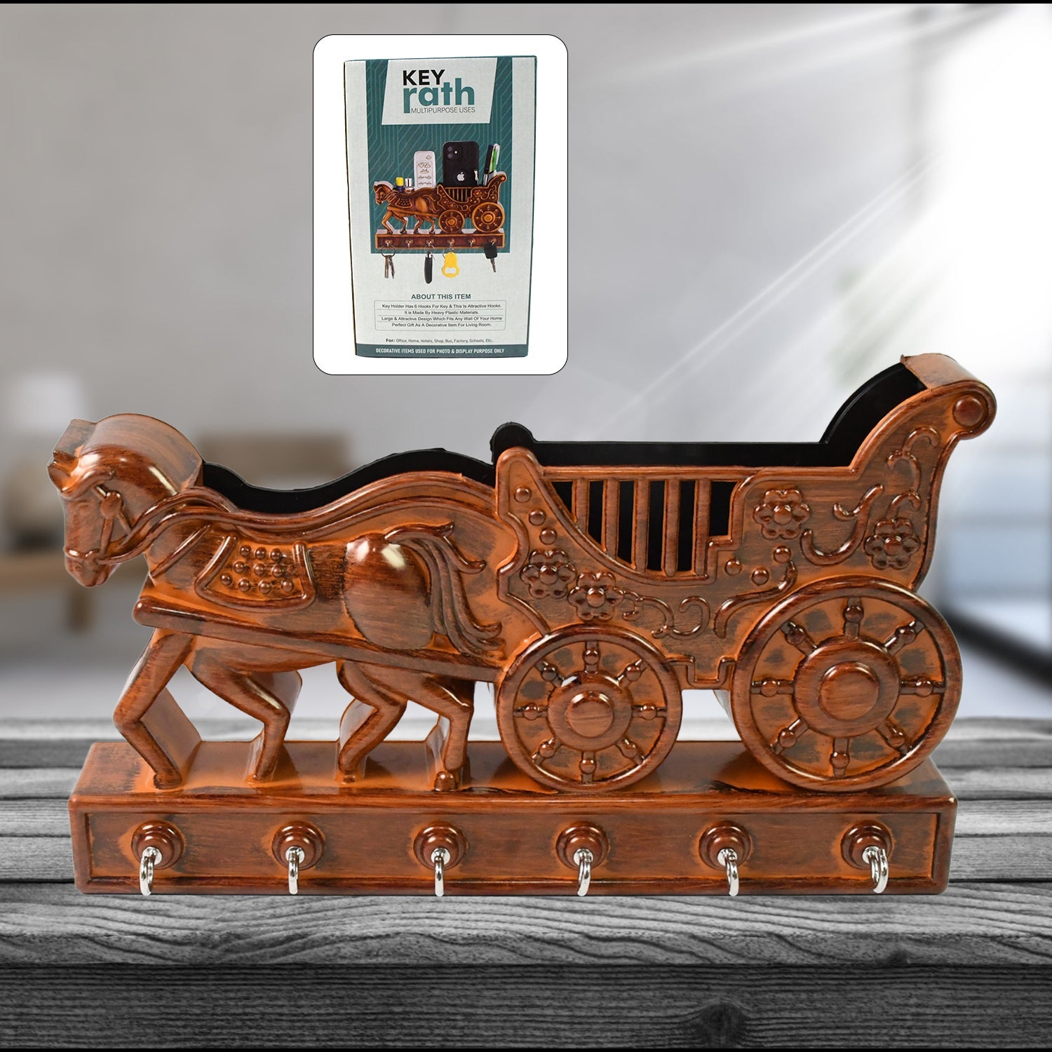 Rath Wall Key Holder 6 Hooks, Decorative