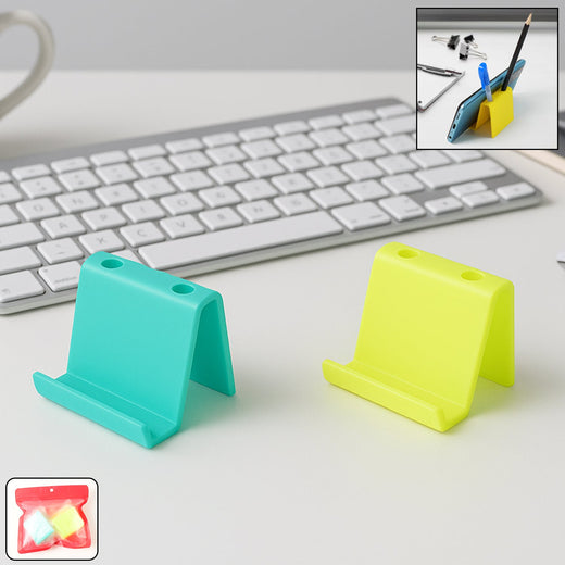 ALVENZA Mobile Phone Stand & Pen Holder – Compact Desk Organizer (2 Pc)