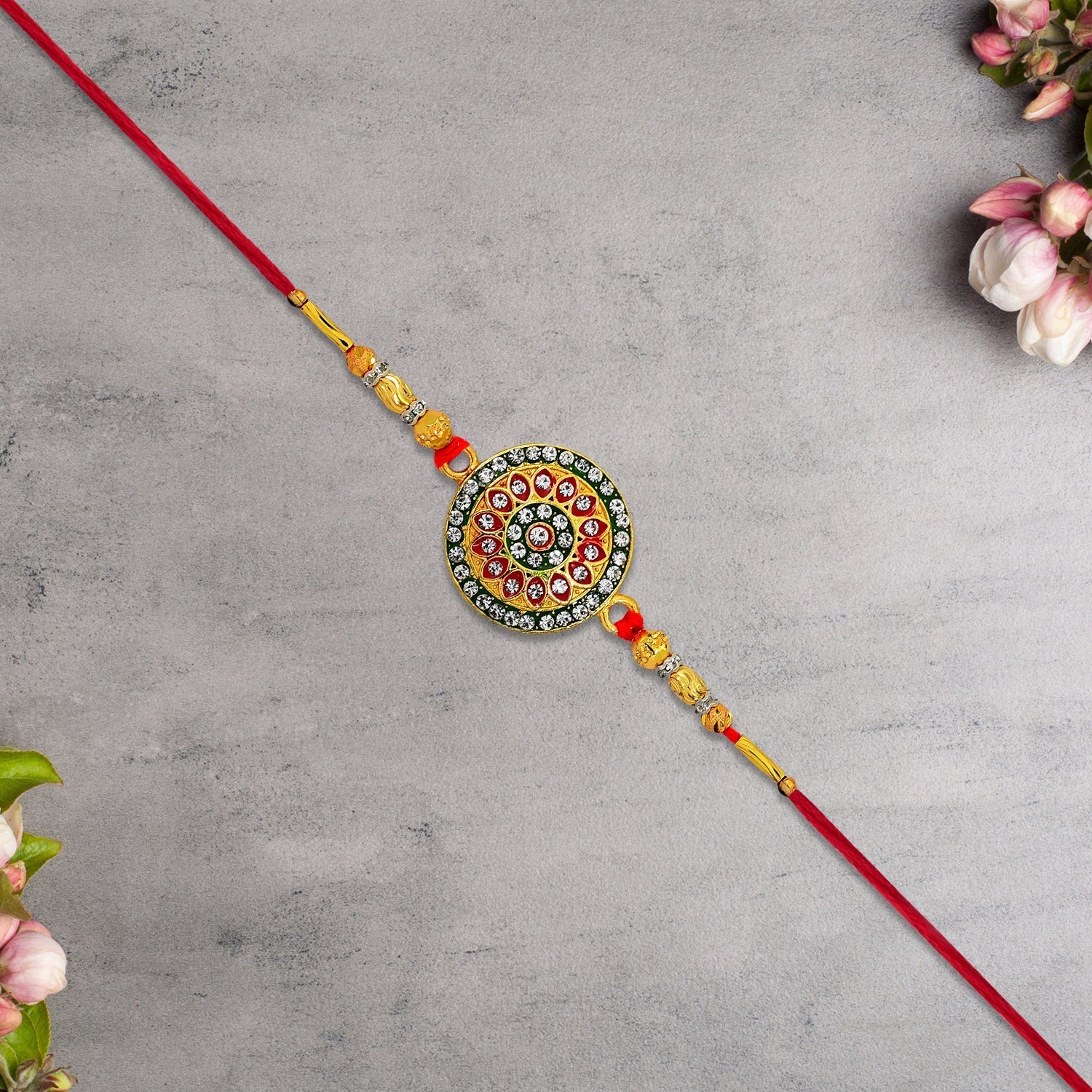 ALVENZA Traditional Rakhi - Elegant, Handcrafted Brother Gift for Raksha Bandhan