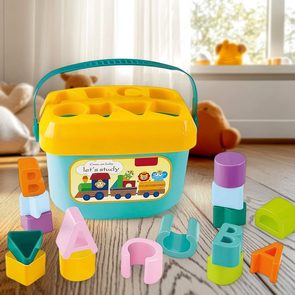 Baby Shape Sorter Toy Geometric Stacking Blocks | Little Learners