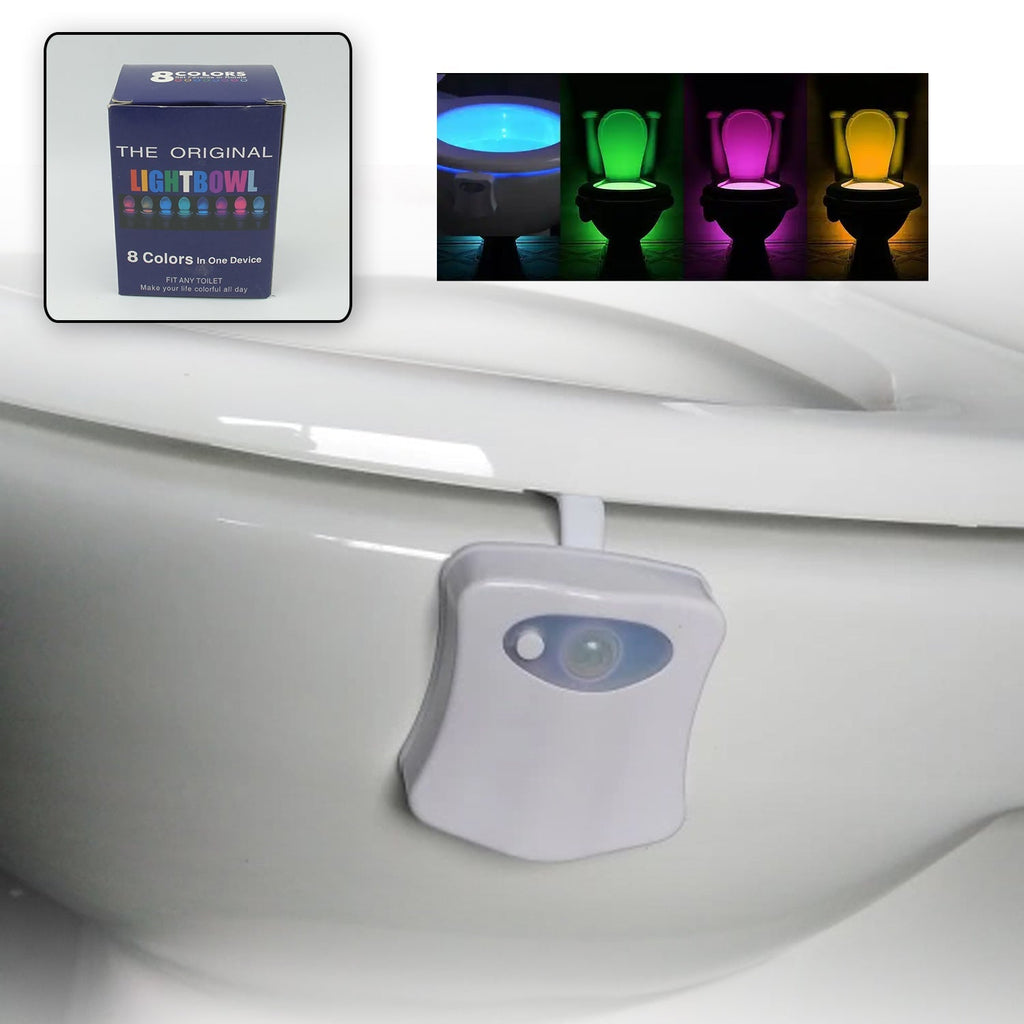 LED Toilet Bowl Light Motion Sensor, 8 Colours