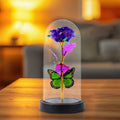 ALVENZA LED Preserved Rose – Romantic Decorative Light with Butterfly