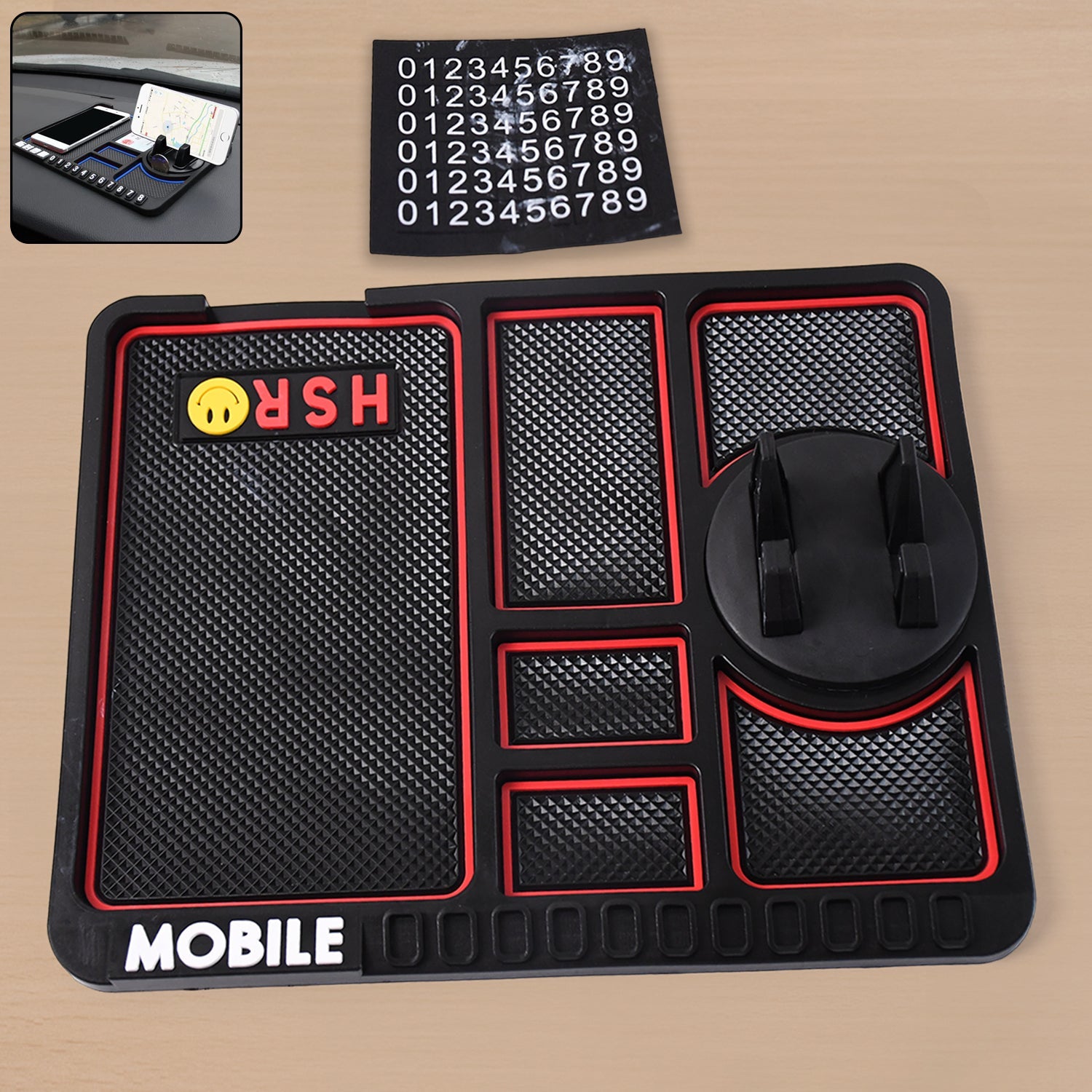 ALVENZA Car Dashboard Mat – Non-Slip Phone Holder for Secure Driving