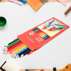 Colored Pencils Set 12 Vibrant Shades for Art | Craftily