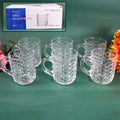 ALVENZA Glass Coffee Mugs – 225ml Heat-Resistant Set of 6 | Indo Glow