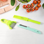 Kitchen Vegetable Peelers 3 Piece Set with Non-slip Handles