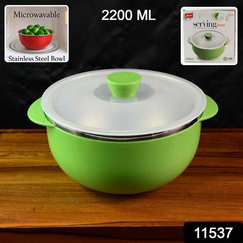 ALVENZA 2200ml Microwave-Safe Plastic Serving Bowl – Durable & BPA-Free
