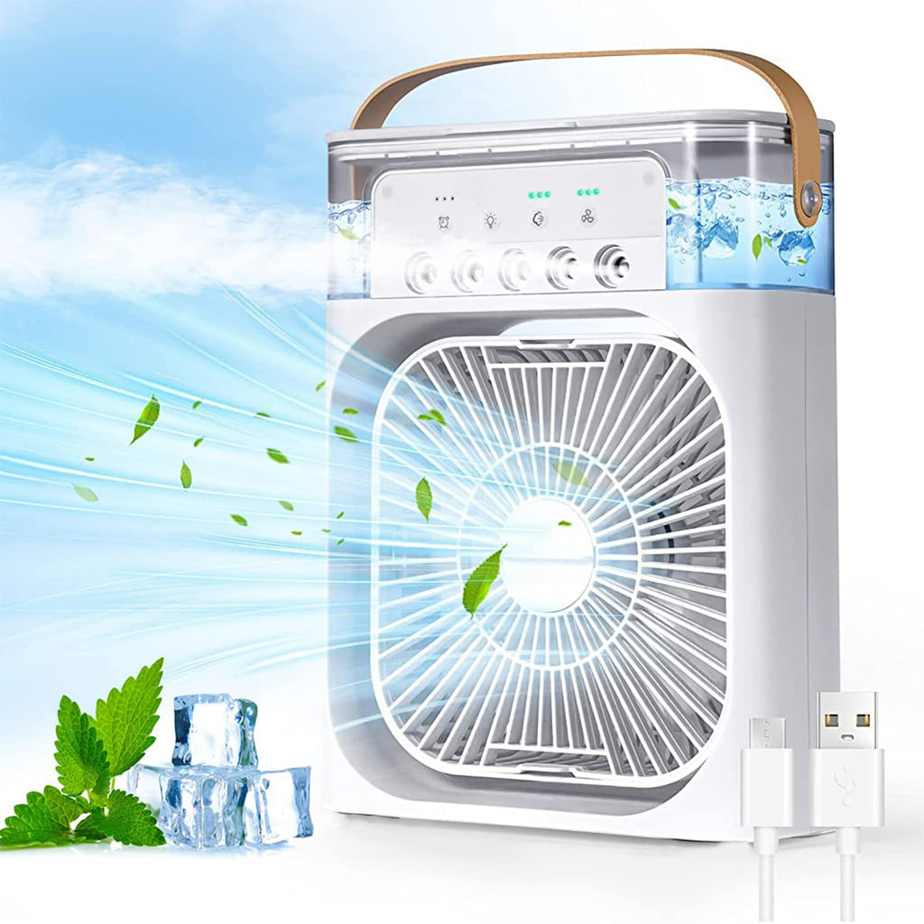 Portable Air Cooler Fan Personal Cooling with 7-Color Light