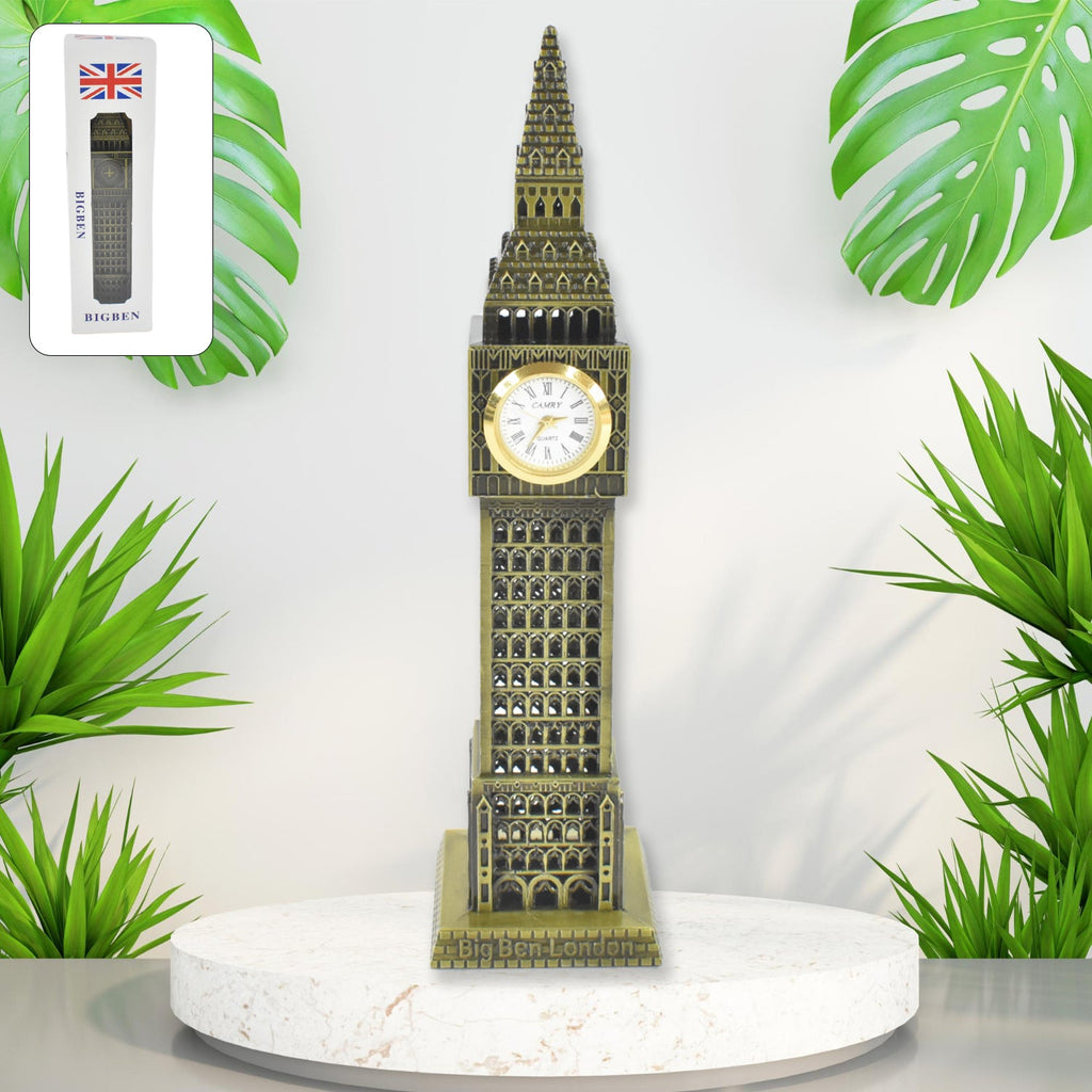 ALVENZA Big Ben Miniature Metal Statue – Elegant Home Decor Accent
