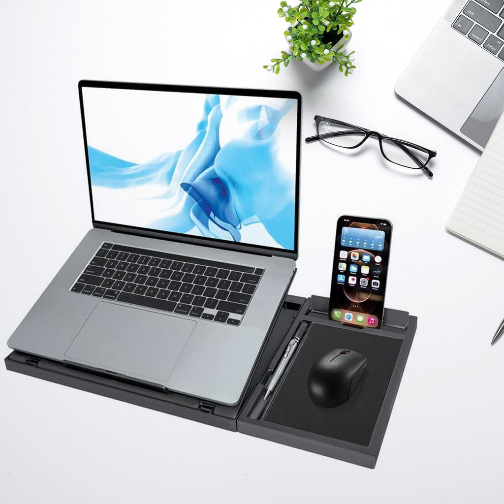 ALVENZA Foldable Laptop Stand – Ergonomic & Portable for Desks | Desk Crew