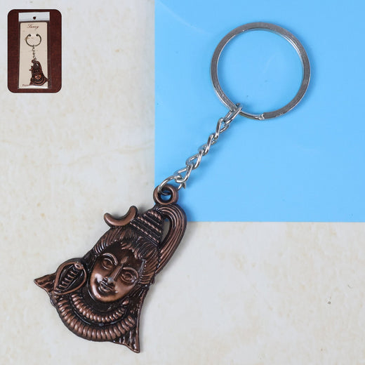 ALVENZA Lord Shiva Antique Finish Metal Keychain – Durable Devotional Gift